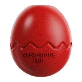 Large Dog Toy Dinosaur Eggs Fillable Slow Feeder Teeth Cleaning (Color: Red, Ships From: China)