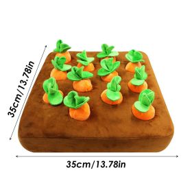 12 Plush Carrot Farm Hide and Seek Dog Toys (Color: 12 Carrots 35x35cm)