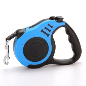 Dog Leash Retractable Nylon Tape/Ribbon Anti-Slip Handle (Color: Blue)