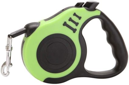 Dog Leash Retractable Nylon Tape/Ribbon Anti-Slip Handle (Color: Green)