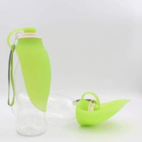 Pet Drinking Cup Fountain Portable Storage Outdoor Drinking Water Tool (Color: Green)