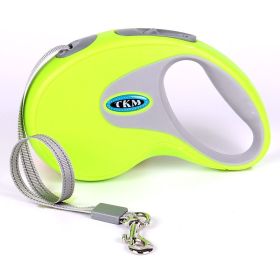 Retractable Pet Leash Automatic with Nylon Ribbon Cord Soft Hand Grip Extendable (color/length: green 3M)