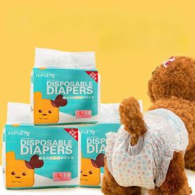 Small dog disposable diapers; sanitary napkin (Color: Girl XS 10 pcs/bag)