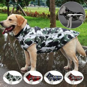 Winter windproof dog warm clothing; reflective (colour: Red Graffiti, size: 6XL)