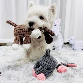Dog Squeaks Toys; Plush Chewing Toys; Shaped (Color: Gray Donkey)