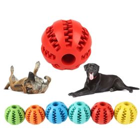 Dog Squeaky Ball Toy; Chew Tooth Cleaning Ball Bite Resistant (Color: Sky Blue, size: 2.0Inch)