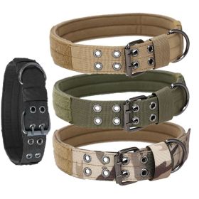Strong large dog collar with D-Ring & Buckle (colour: Muddy color, size: XL)