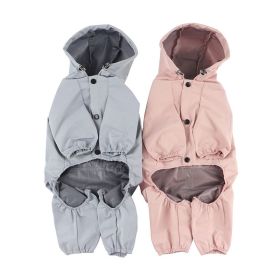 dog clothing waterproof breathable reflective raincoat; Light reflecting strip (colour: Blue, size: XL)