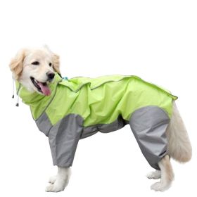 Dog raincoat Medium large waterproof four-foot (colour: red, size: 22)