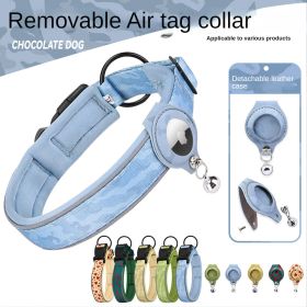 Cross-border new dog collar airtag locator anti-lost pet collar; Pet Collar (colour: Love green collar set, size: XL)