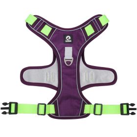 Dog Harnesses; Rope Vest, Chest Strap Reflective (Specification (L * W): L, colour: purple)