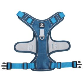 Dog Harnesses; Rope Vest, Chest Strap Reflective (Specification (L * W): S, colour: Lake blue)