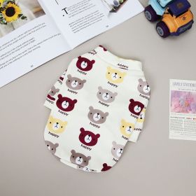 Dog clothes Autumn and winter Two leg sweater (colour: 22 Happy Bear Undercoat - Red, size: M)