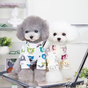 Dog clothes Autumn and winter Two leg sweater (colour: 22 Happy Bear Undercoat - Red, size: S)