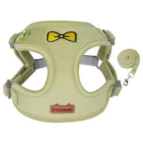 Dog Harnesses and leash set; Traction Rope Vest Chest Strap (Specification (L * W): XL, colour: green)