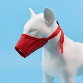 2pcs Dog Mouth Cover Adjustable Anti bite (Specifications: 6 # mouth circumference 22cm, colour: red)