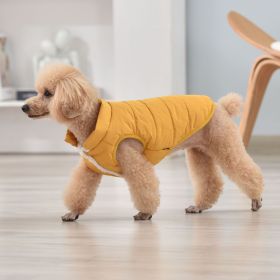 Dog Fluffy Coat; Lightweight Warm Sweater (Color: Yellow, size: S)