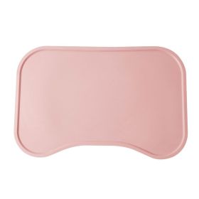 Dog Food Mat for Floors Waterproof, Thicker Non-Slip, Bowl (Color: Pink)