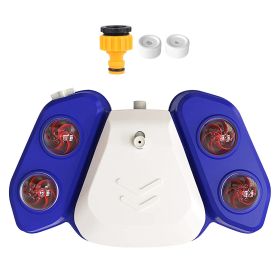 Dog Water Fountain Outdoor Step-on Activated Sprinkler for Drinking Shower Fun (Color: Blue)