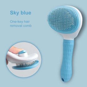 Dog Hair Remover Comb Dog Hair Grooming and Care Brush for Long (Color: Green)