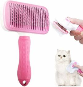 Dog Hair Remover Comb Dog Hair Grooming and Care Brush for Long (Color: Blue)