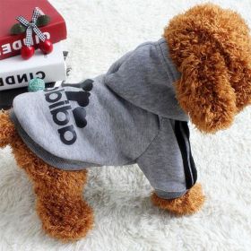 Two-Legged Cotton Warm Dog Hoodie (Color: Grey, size: 5XL)
