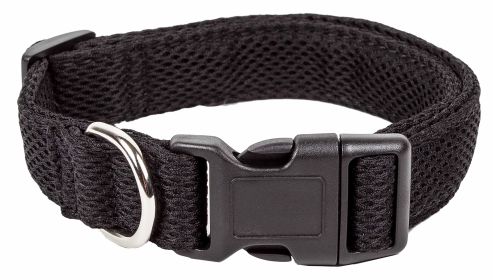 360 Degree Dual Sided Comfortable and Breathable Adjustable Mesh Dog Collar (Color: Black, size: small)