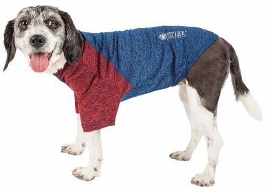 Active Pet 'Hybreed' 4-Way Stretch Two-Toned Performance Dog T-Shirt (Color: Blue, size: X-Large)