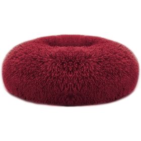 Dog Bed Soft Warm Fleece Puppy Cat Bed Dog Cozy Nest Sofa Bed Cushion L Size (Color: Red, size: L)