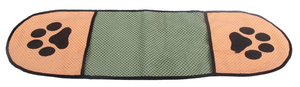 Hand Inserted Bathing and Grooming Quick-Drying Microfiber Pet Towel (Color: Khaki / Green)