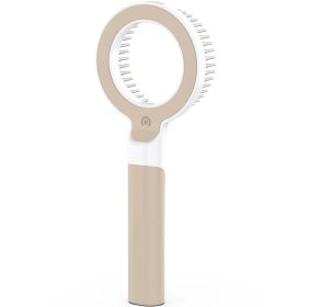 360 Degree and Multi-Directional Modern Grooming Pet Rake Comb (Color: Brown)