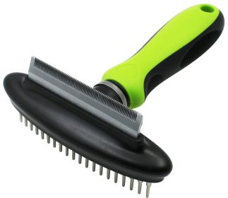 Pet Life Flex Series 2-in-1 Dual-Sided Grooming Undercoat (Color: Green)