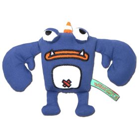 Touch dog Cartoon Crabby Tooth Monster Plush Dog Toy (Color: Blue)
