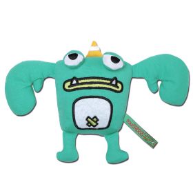 Touch dog Cartoon Crabby Tooth Monster Plush Dog Toy (Color: Green)