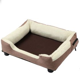 Electronic Heating and Cooling Smart Pet Bed (Color: Mocha Brown, size: medium)