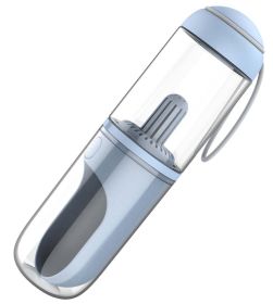 Handheld Travel Filtered Water Feeder (Color: Blue)
