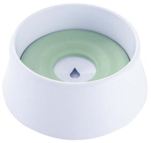 Anti-Spill Floating Water and Food Bowl (Color: Green)