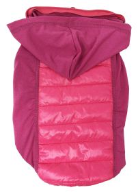 Lightweight Hybrid 4-Season Stretch and Quick-Dry Dog Coat w/ Pop out Hood (Color: Pink, size: medium)
