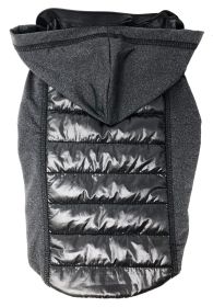 Lightweight Hybrid 4-Season Stretch and Quick-Dry Dog Coat w/ Pop out Hood (Color: Black, size: large)