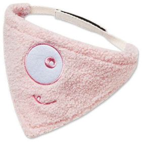 Touch dog 'Dizzy-Eyed Cyclops' Cotton Velcro Dog Bandana and Scarf (Color: Pink, size: small)