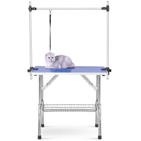 Portable Heavy Duty Professional Dog Grooming Table (Color: Blue)