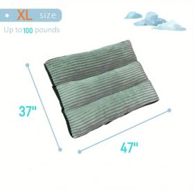 Up to 100 lbs Dog Mat Removable and Washable Comfortable Bed (Color: Green, size: 47''*37''*4'' up to 100lbs)