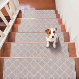 VEVOR Stair Treads, Non-Slip 9" x 28", Indoor for Wooden Steps (Color: Brown)