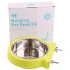 Stainless steel pet bowl hanging bowl tableware overturn proof dog bowl dog bowl
