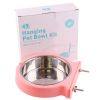 Stainless steel pet bowl hanging bowl tableware overturn proof dog bowl dog bowl