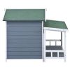 47.2 ' Large Wooden Doghouse Outdoor & Indoor with Porch; 2 Doors
