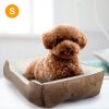 Dog Bed Soft Warm Fleece, Nest Sofa Bed Cushion Mat S Size