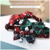 Christmas Bell collar 2pcs Snowflake Checker Bowknot
