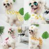 Summer Dog Dress; Pet Clothes with Bow Floral Pattern