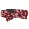 Sunflower Christmas Pet Collar, Bow Tie Collar with Adjustable Buckle